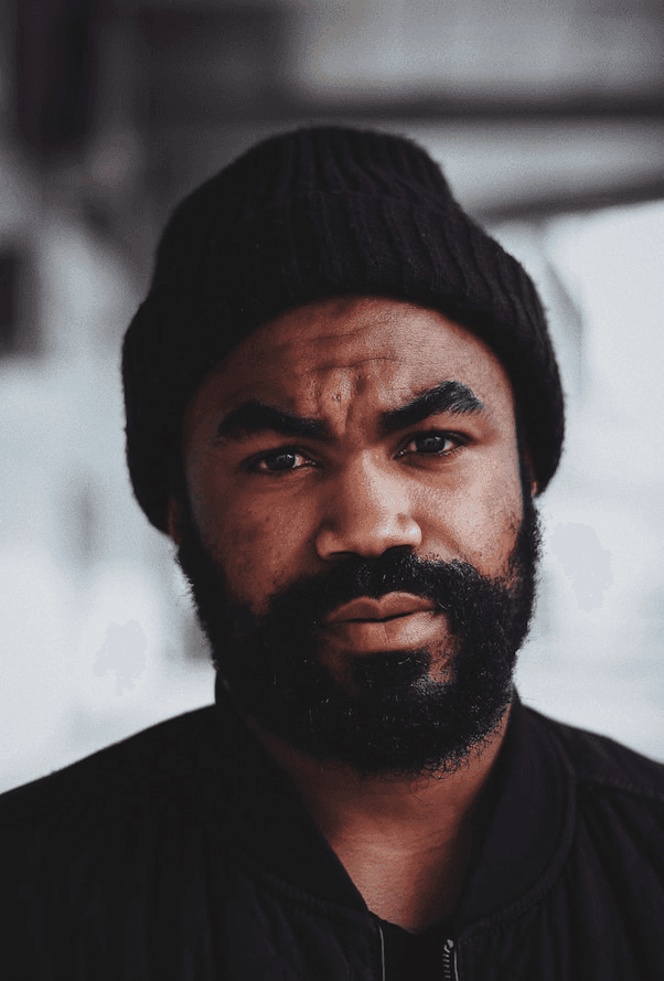 Man in a black beanie