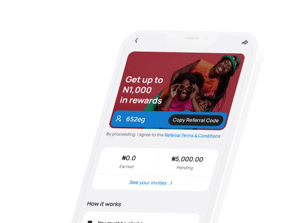 PlutusNeo app referral screen on a phone
